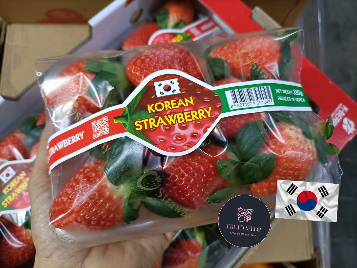 Strawberry - Korea Premium Sweet Strawberries 330gm 한국 딸기