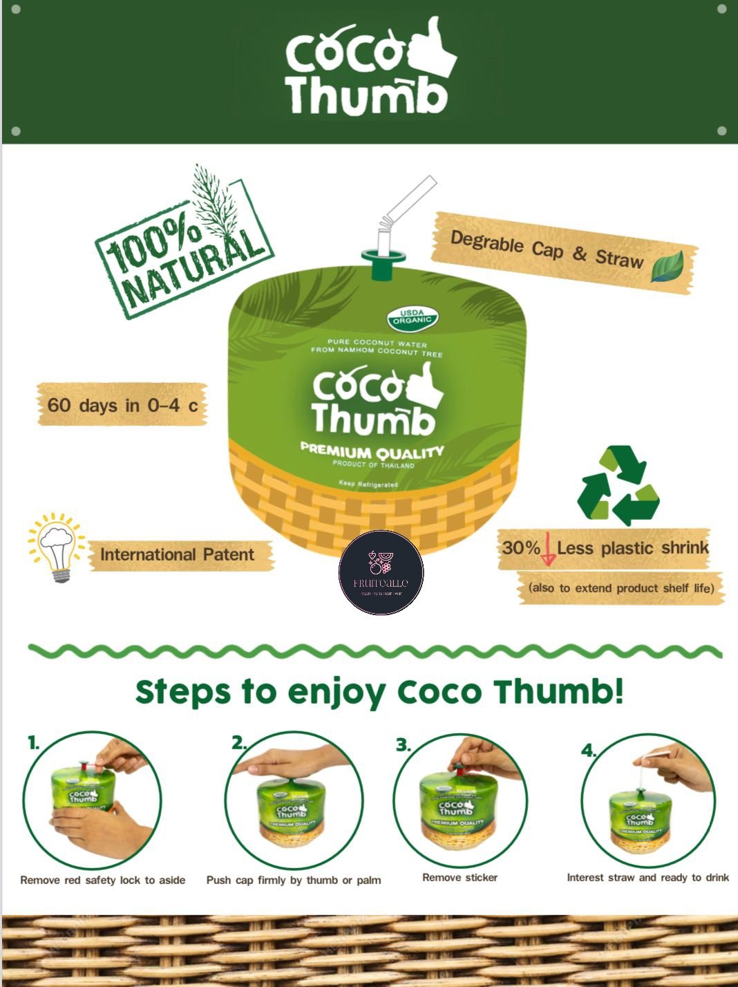 Coconut - Thailand 100% Organic Coconut | CocoThumb 👍