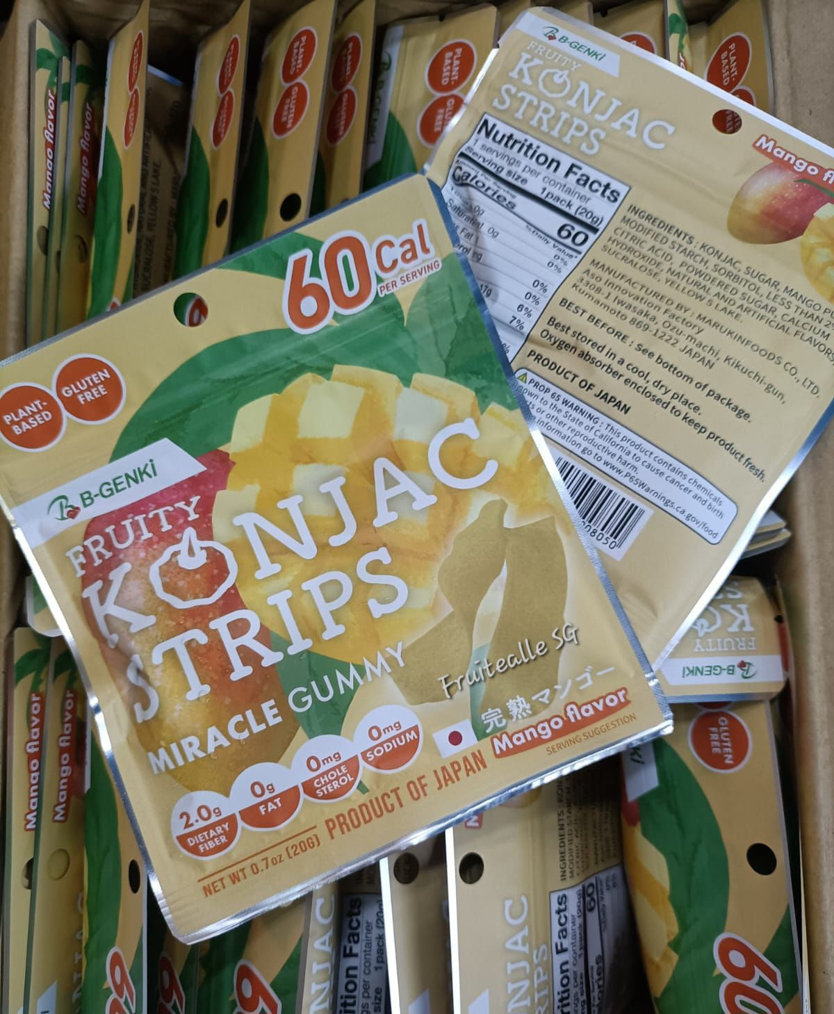 Japan Snack - B-GENKi Fruity Konjac Strips Mango