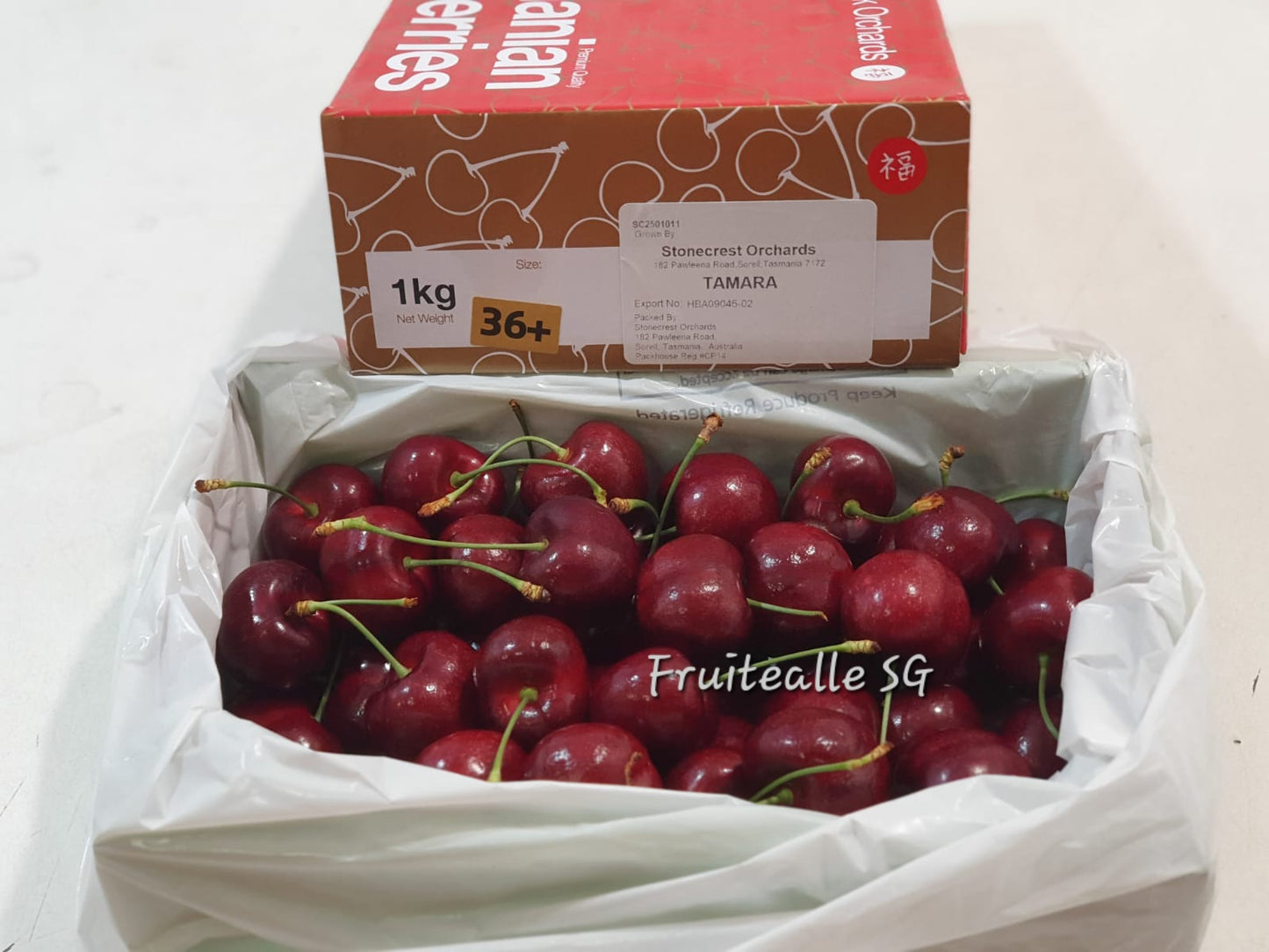 Cherry - Tasmania, Aust Red Cherries | Bourbon Creek Orchards | 36mm++ & 38mm++ 【Super Jumbo】 [Premium Sweet]