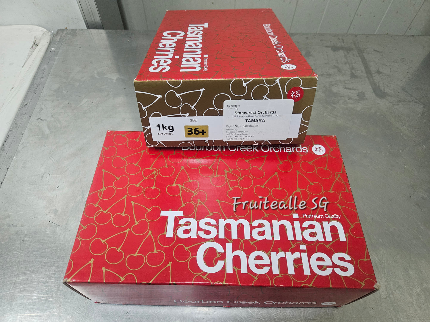 Cherry - Tasmania, Aust Red Cherries | Bourbon Creek Orchards | 36mm++ & 38mm++ 【Super Jumbo】 [Premium Sweet]