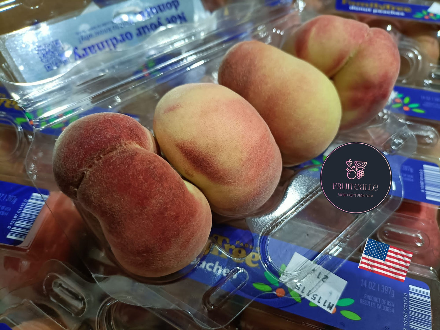 Peaches - USA White Donut Peaches | Family Tree Orchard