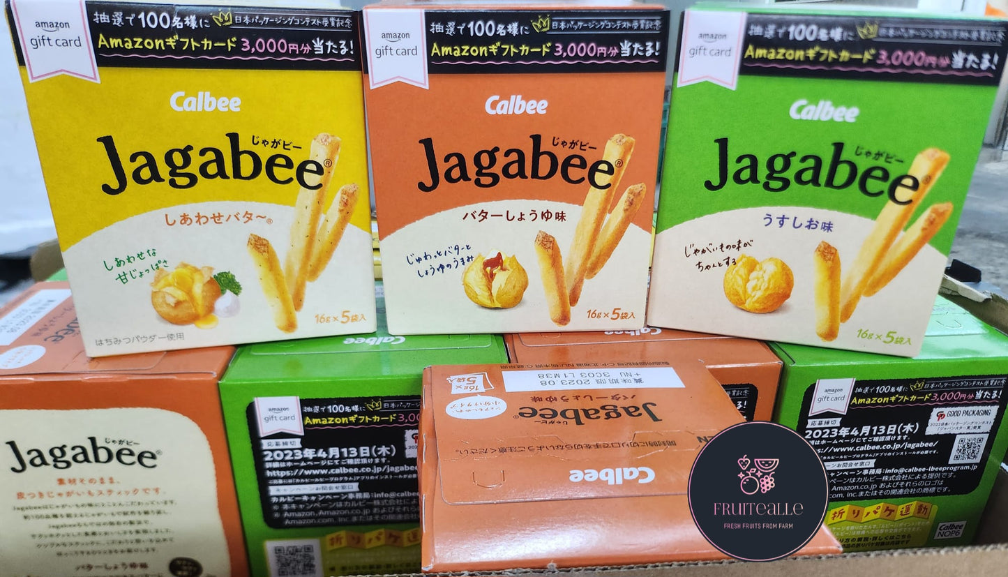 Japan Snack - Calbee Jagabee Potato Sticks Snack Happy